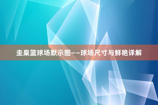 圭臬篮球场默示图——球场尺寸与鲜艳详解